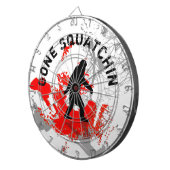 Gone Squatchin mit schwarzem Bigfoot Dartboard Dartscheibe (Vorderseite rechts)