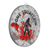 Gone Squatchin mit schwarzem Bigfoot Dartboard Dartscheibe (Vorderseite Links)