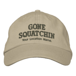 GONE SQUATCHIN Mütze Personalisieren ORT Bestickte Baseballkappe