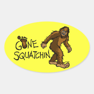 Gone Squatchin Ovaler Aufkleber