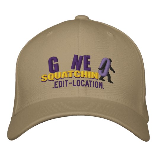 GONE SQUATCHIN Personalisieren Sie es! Position Bestickte Kappe (Vorderseite)