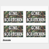 GONE SQUATCHIN RECHTECKIGER AUFKLEBER (Blatt)