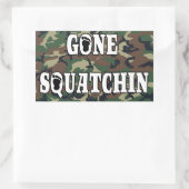 GONE SQUATCHIN RECHTECKIGER AUFKLEBER (Tasche)