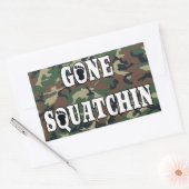 GONE SQUATCHIN RECHTECKIGER AUFKLEBER (Umschlag)