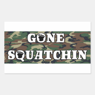GONE SQUATCHIN RECHTECKIGER AUFKLEBER