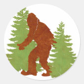 Gone Squatchin Runder Aufkleber (Vorderseite)