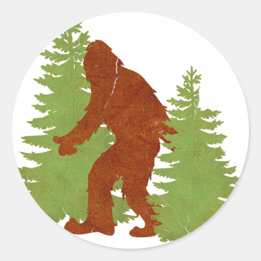 Gone Squatchin Runder Aufkleber (Vorderseite)