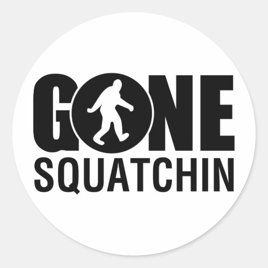 Gone Squatchin Runder Aufkleber (Vorderseite)