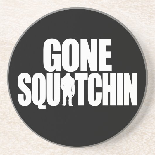 Gone Squatchin Sandstein Untersetzer (Vorne)