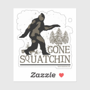 Gone Squatchin Sasquatch Bodenschnitt Aufkleber