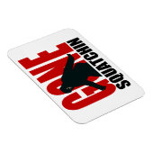 Gone Squatchin - Schwarz und Rot Magnet (Rechte Seite)