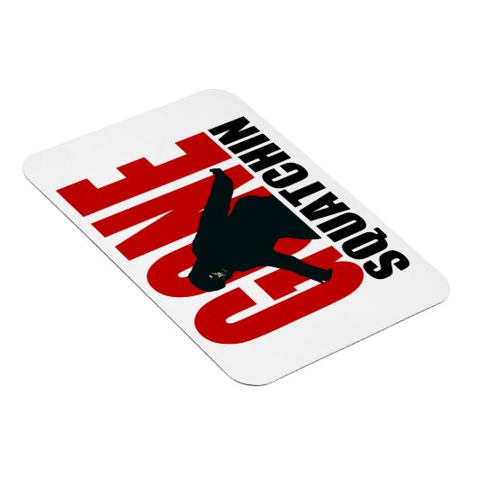 Gone Squatchin - Schwarz und Rot Magnet (Rechte Seite)