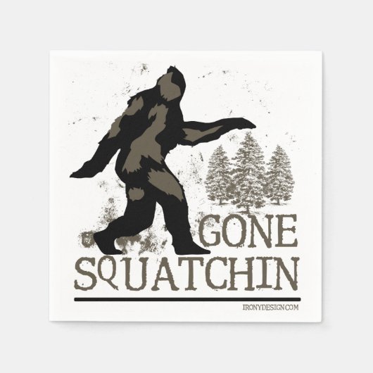 Gone Squatchin Serviette (Vorderseite)