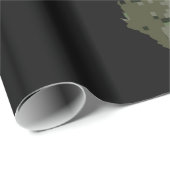 Gone Squatchin-Silhouette über digitale Camouflage Geschenkpapier (Rolleneckpunkt)