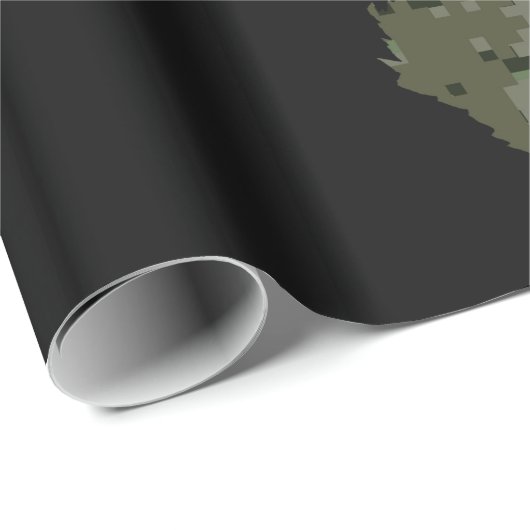 Gone Squatchin-Silhouette über digitale Camouflage Geschenkpapier (Rolleneckpunkt)