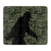 Gone Squatchin-Silhouette über digitale Camouflage Schneidebrett (Vorderseite)