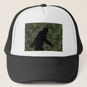 Gone Squatchin-Silhouette über digitale Camouflage Truckerkappe