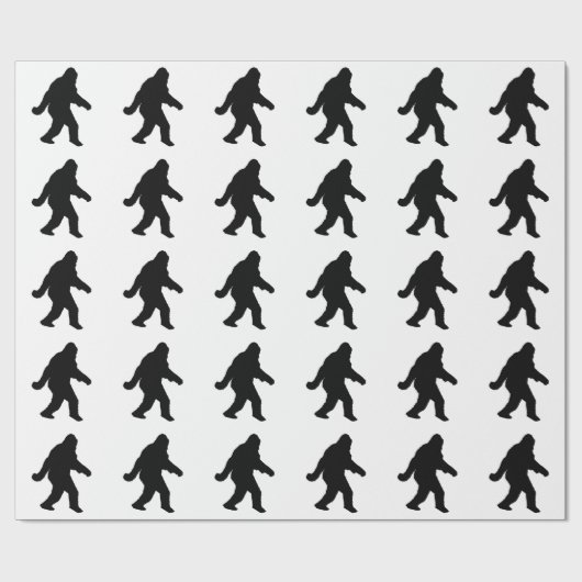 Gone Squatchin - Squatch-Silhouette Geschenkpapier (Flach)