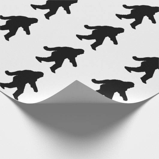 Gone Squatchin - Squatch-Silhouette Geschenkpapier (Ecke)