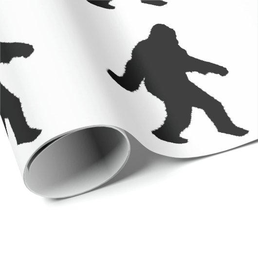 Gone Squatchin - Squatch-Silhouette Geschenkpapier (Rolleneckpunkt)