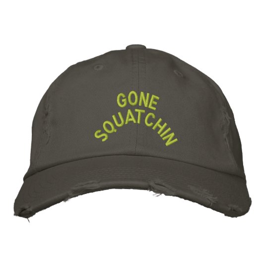 Gone Squatchin Stickerei Bestickte Kappe (Vorderseite)
