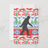 Gone Squatchin Ugly Christmas Sweater Strick Style Einladung (Vorderseite)