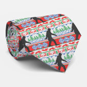 Gone Squatchin Ugly Christmas Sweater Strick Style Krawatte (Gerollt)