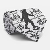 Gone Squatchin Ugly Christmas Sweater Strick Style Krawatte (Gerollt)