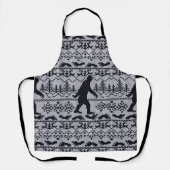 Gone Squatchin Ugly Christmas Sweater Style Schürze (Vorderseite)