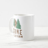 Gone Squatchin (Vintag) Kaffeetasse (Vorderseite Links)