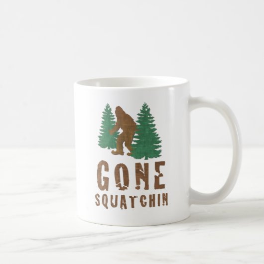 Gone Squatchin (Vintag) Kaffeetasse (Rechts)