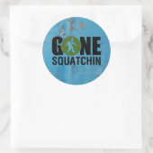 Gone Squatchin Vintag Runder Aufkleber (Tasche)