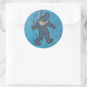 Gone Squatchin Vintag Runder Aufkleber (Tasche)