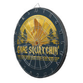 Gone Squatchin' (Vintager Sonnenuntergang) Dartscheibe (Vorderseite rechts)