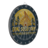 Gone Squatchin' (Vintager Sonnenuntergang) Dartscheibe (Vorderseite Links)