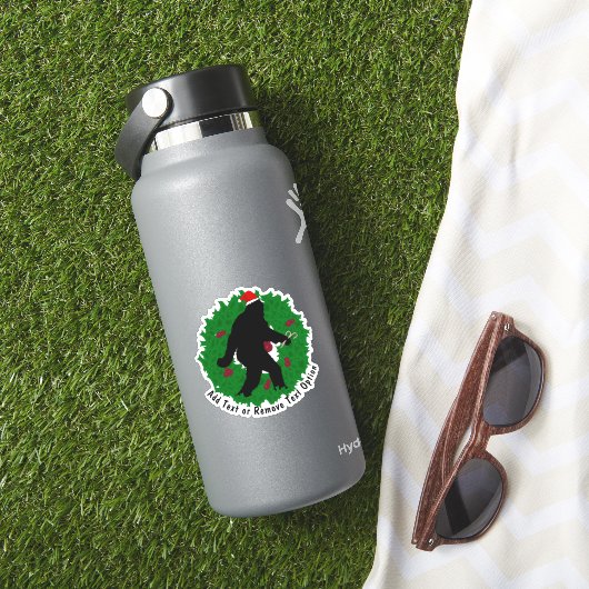 Gone Squatchin's Kranz Weihnachten Aufkleber (HydroFlask Insitu)