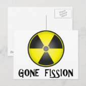 Gone-Strahlungs-Symbol Postkarte (Vorne/Hinten)