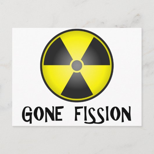 Gone-Strahlungs-Symbol Postkarte (Vorderseite)
