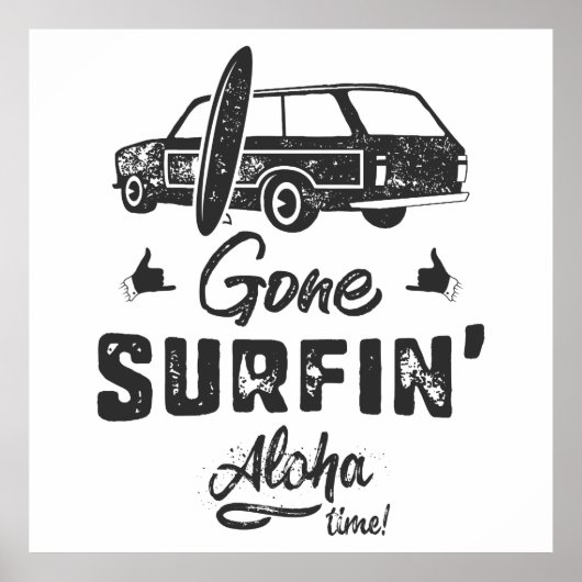 Gone Surfing Aloha Time Poster (Vorne)