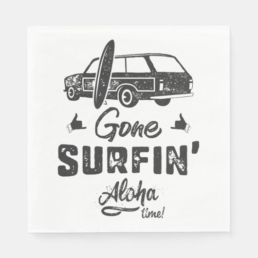 Gone Surfing Aloha Time Serviette (Vorderseite)