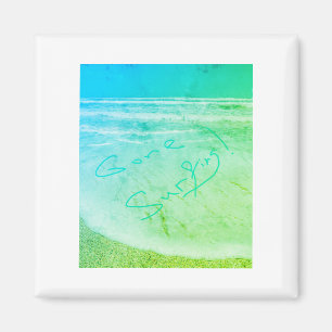 Gone Surfing Ocean Sea Beach Reisemagnet Magnet