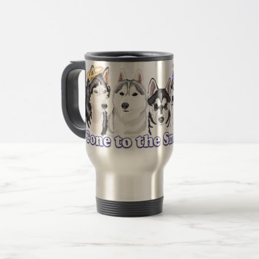 Gone to Snow Hogs Travel Mug Reisebecher (Vorderseite Links)