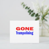 Gone Trampolining. Postkarte (Stehend Vorderseite)