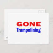 Gone Trampolining. Postkarte (Vorne/Hinten)