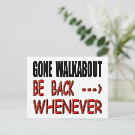 Gone Walkabout Postkarte (Stehend Vorderseite)