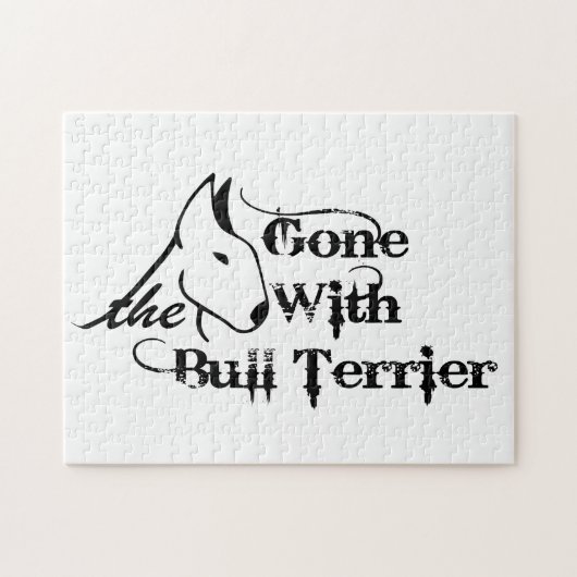 Gone with THE BULL TERRIER Hundeliebhaber Puzzle (Horizontal)