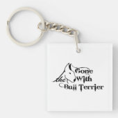 Gone with THE BULL TERRIER Hundeliebhaber Schlüsselanhänger (Vorderseite)