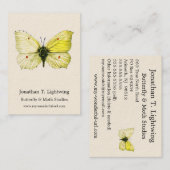 Gonepteryx rhamni - Die Schmetterlingsmühle Visitenkarte (Vorne/Hinten)