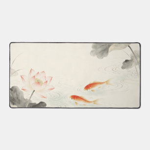 Gongbi-Lotus-Koi-Oriental-Minimal-Große-Schreibtis Schreibtischunterlage
