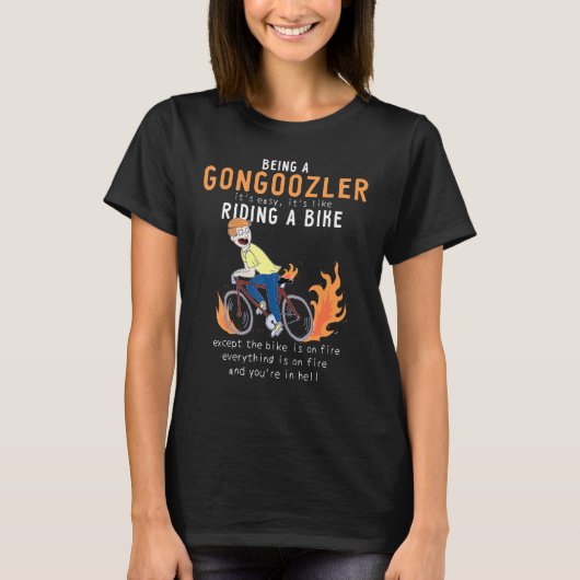 Gongoozler like Riding Bike Radfahrer Funny T-Shirt (Vorderseite)